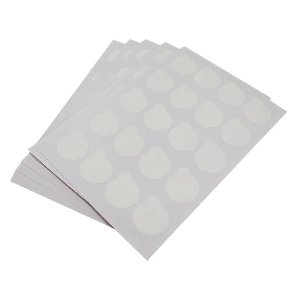 Eyelash Glue Stickers Glue Gaskets Eyelash Extension Supply Oval Shape Reusability Slows Glue Hardening Small Size White 100Pack