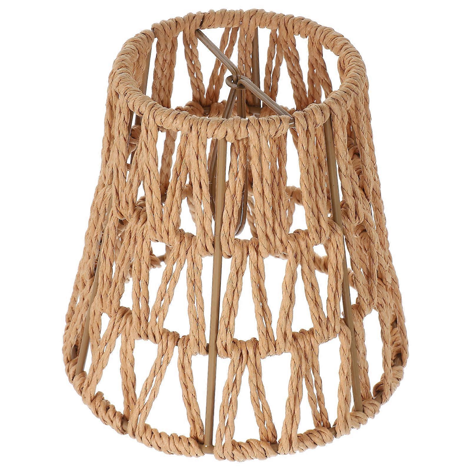Woven Paper Rope Lampshade for Ceiling Light 5Pcs Cover Set