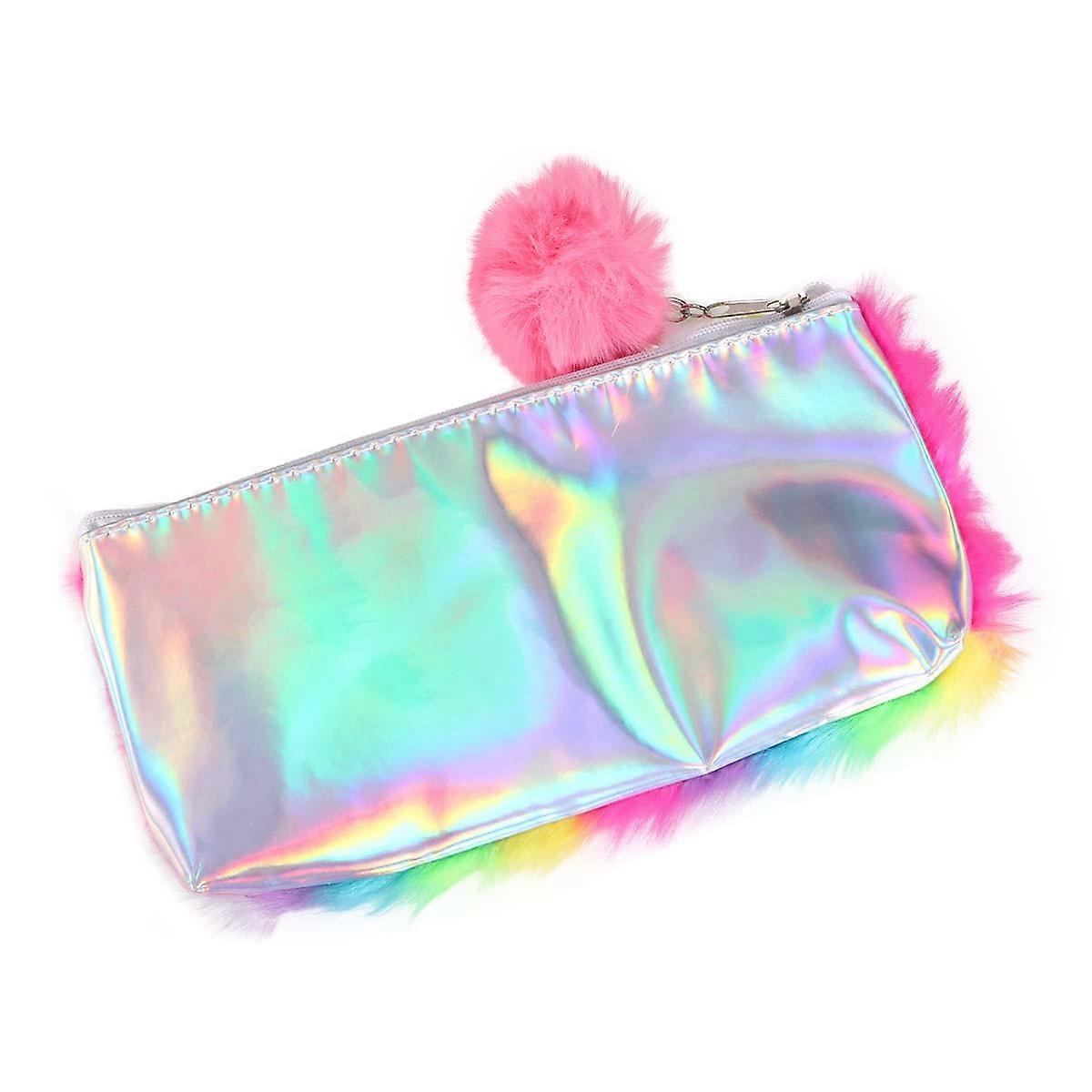 Rainbow Plush Pencil Case Organizational Storage Solution For X 11 Cm 2Pcs