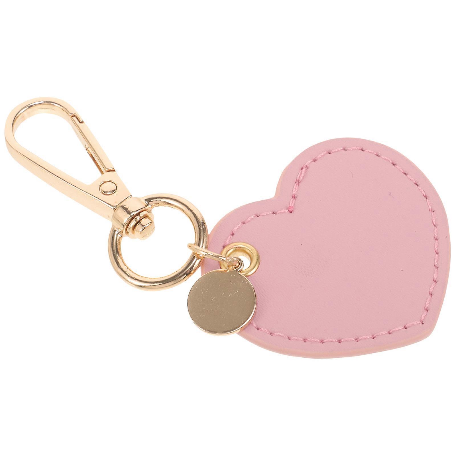 Heart Keyring Pendant for 2Pcs Pink Backpack Hanging Decor Accessory