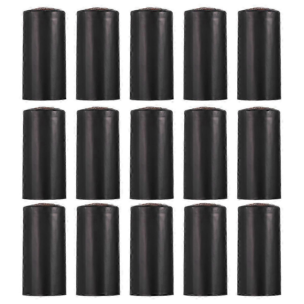 Pack of 100 Black Heat Shrink Films for Secure Wine Bottle Sealing and Home Brewing in the UK