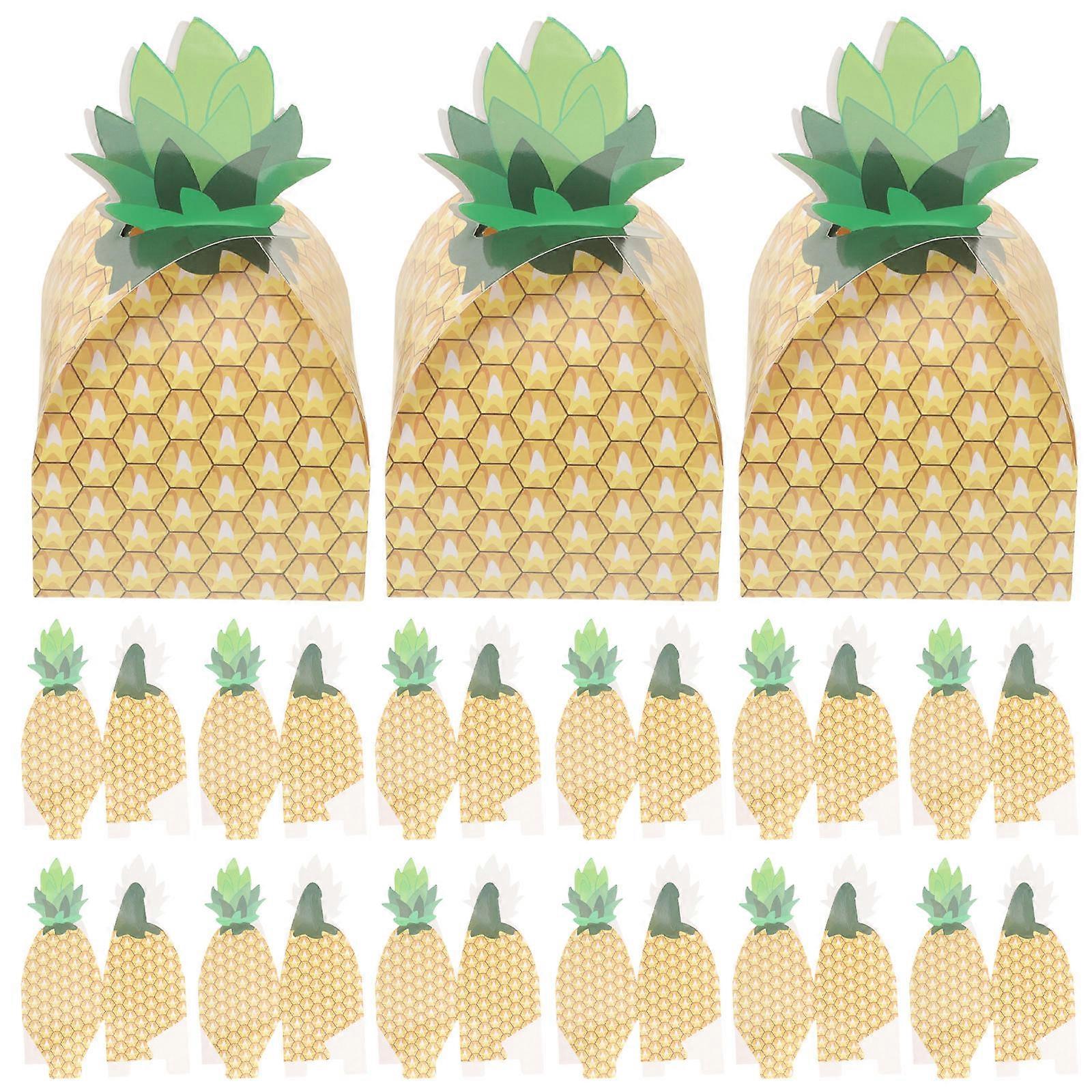 Pineapple Storage Box Candy Gift Box for Storage Use 75Pcs
