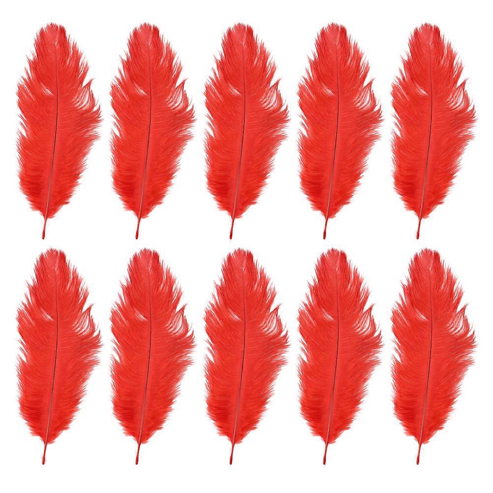 Ostrich Red Ostrich Decoration for Wedding 10Pcs