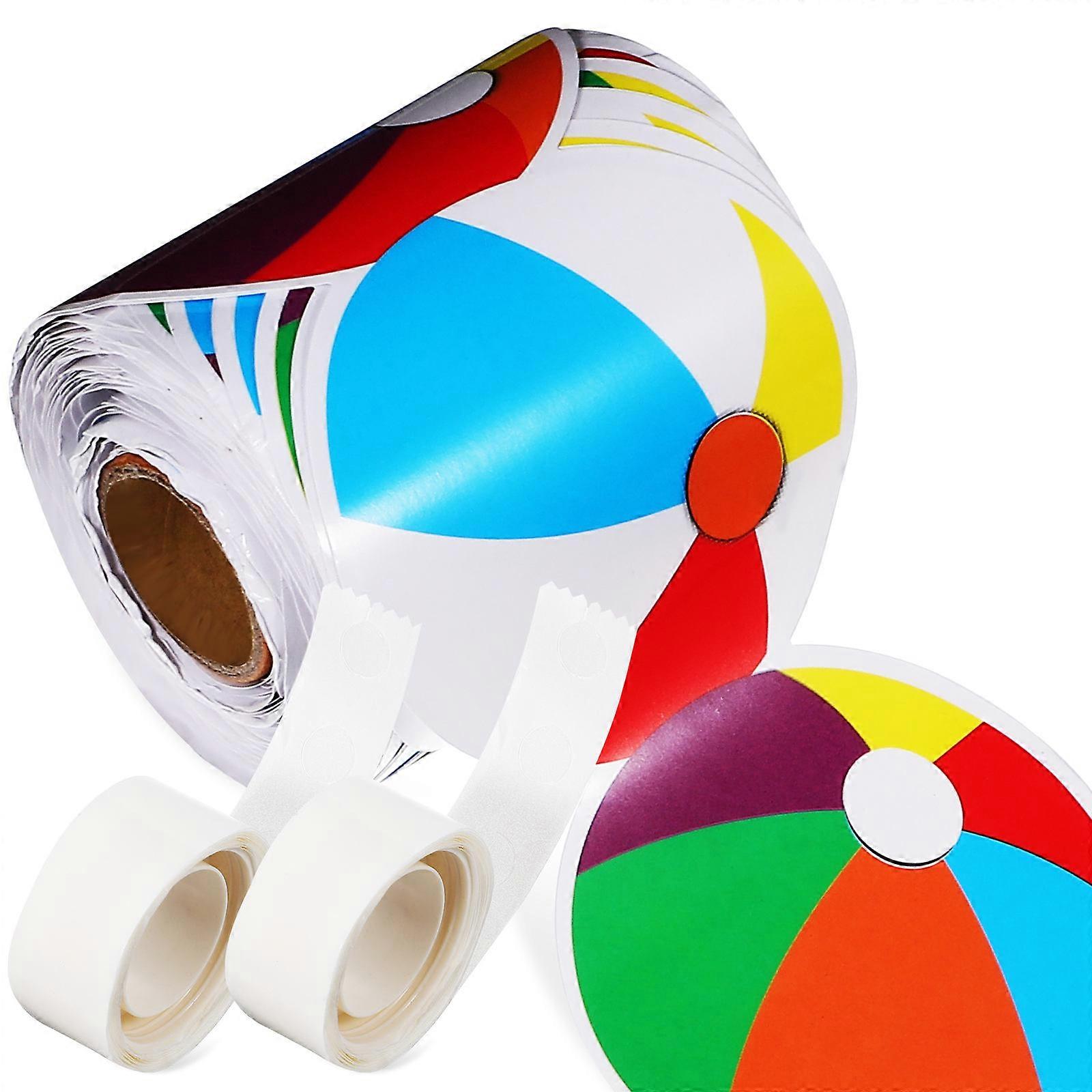 Beach Ball Pattern Bulletin Board Border Trim 2Pcs Decorative Roll Suitable For Home Decoration Perfect For Birthday Party