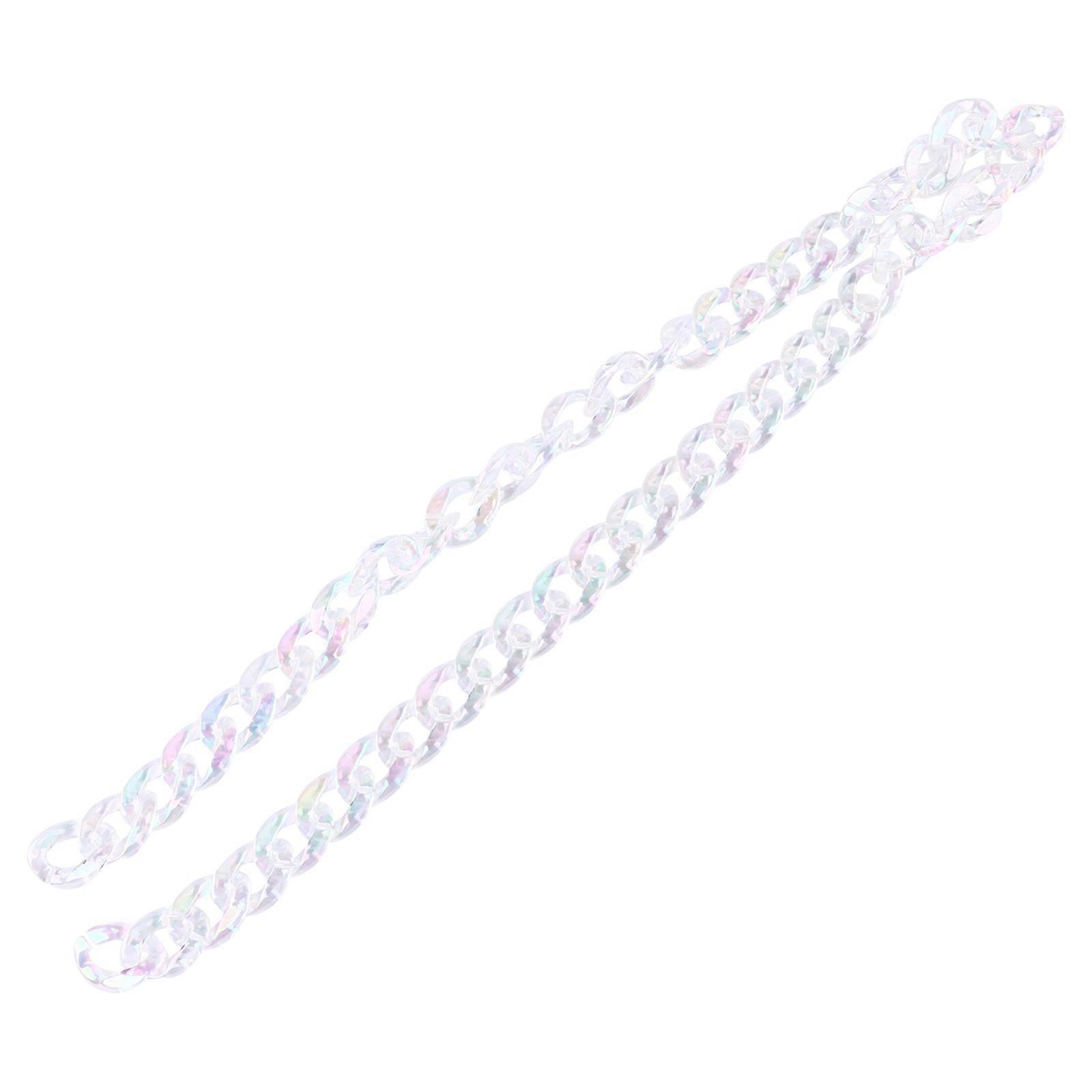 Acrylic Handbag Strap Replacement Chain for 2Pcs Shoulder Bag