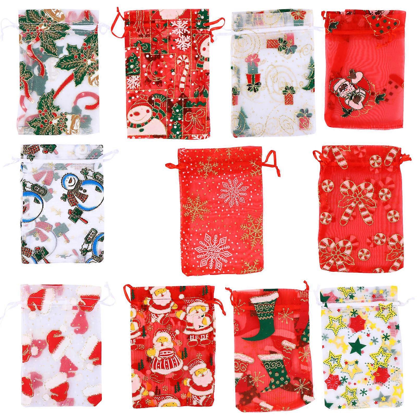 Christmas Candy Bag Gift Wrapping for Storage Use 88Pcs Drawstring Bags