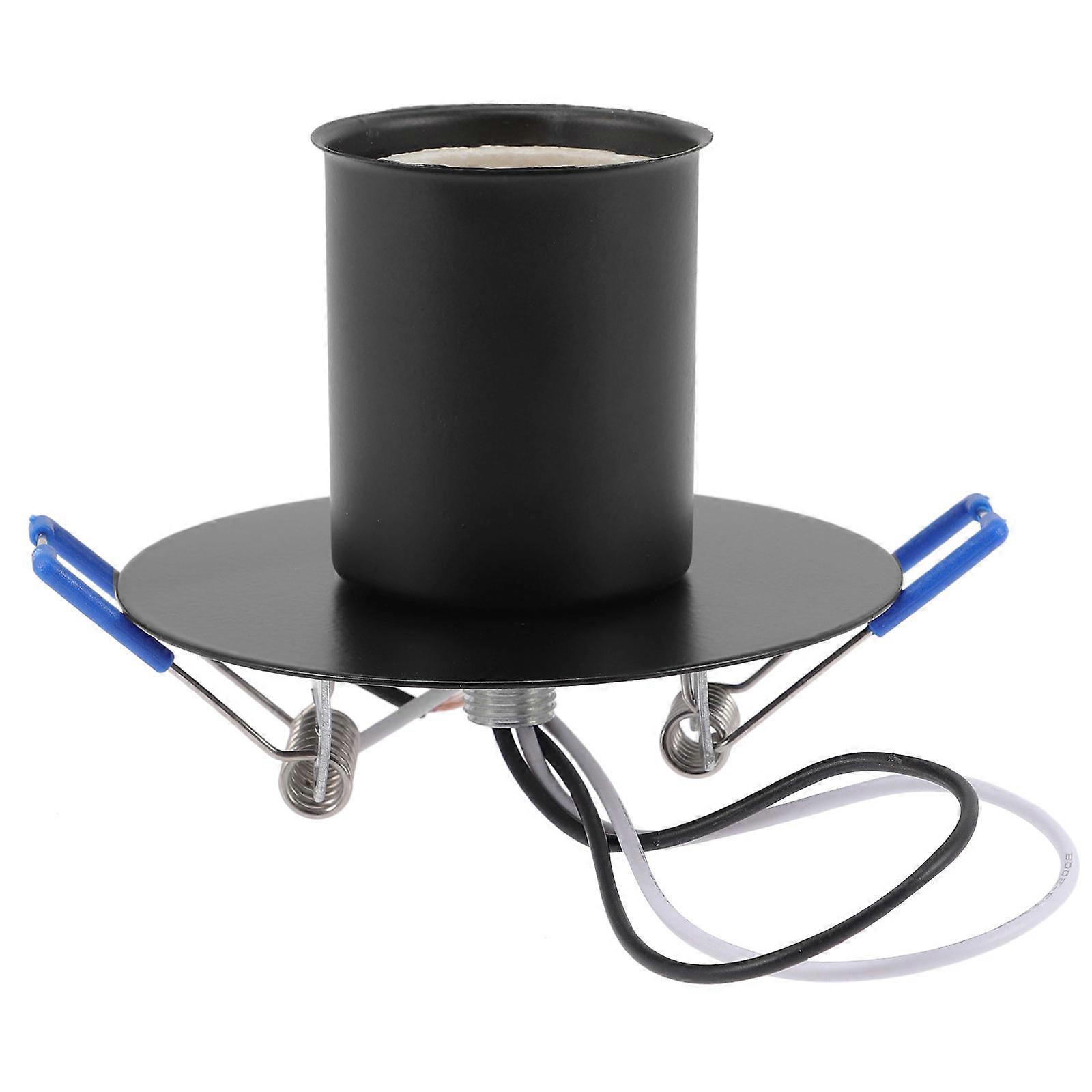 Light Socket Lamp Socket for Ceiling Use 2Pcs E27 Black Threaded Holder