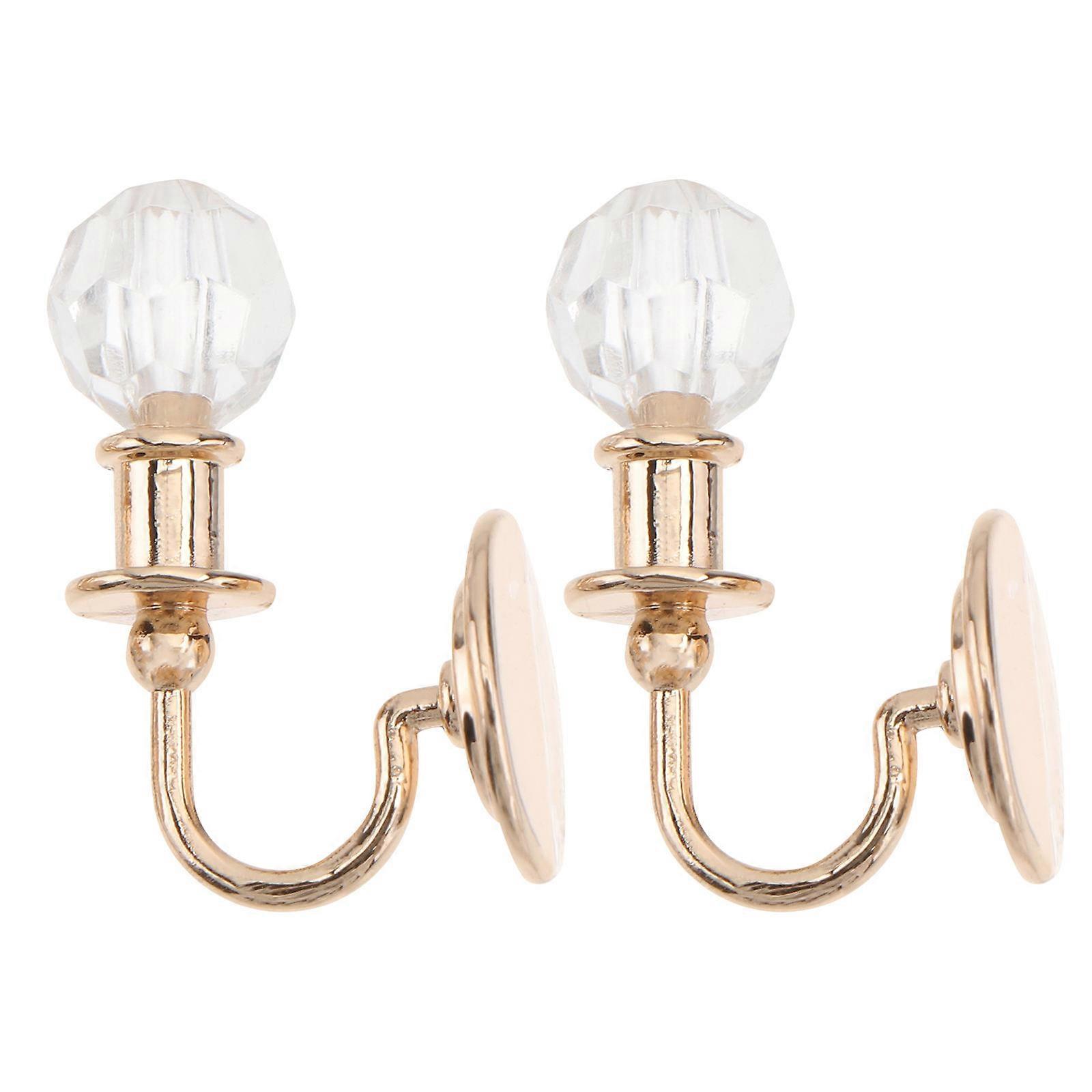 Mini Lamp Models Mini Lighting Model Dollhouse Golden Iron Absorption Base Decorative Display 2Pcs