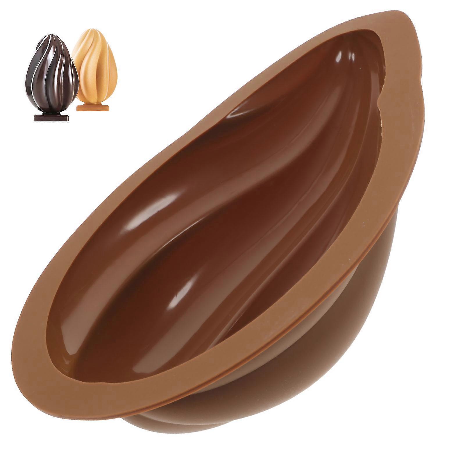 Silicone Egg Mold For Chocolate Making Perfect For Baking Easter Celebrations Light Brown 3Pcs