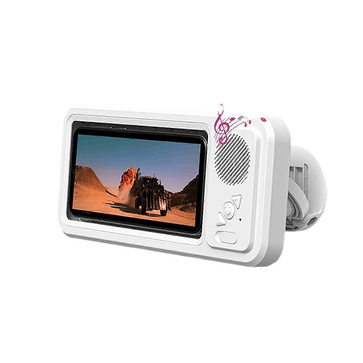 Douchetelefoonhouder met Bluetooth-luidspreker IPX4 waterdicht wit