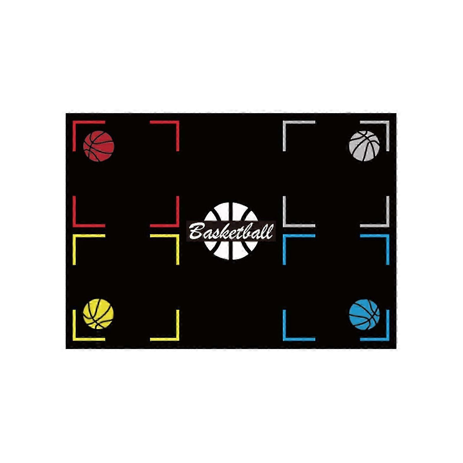 Basketball Footstep Mat Safe and Effective Indoor Training Soundproof Mat for Skill Development 50x80cm