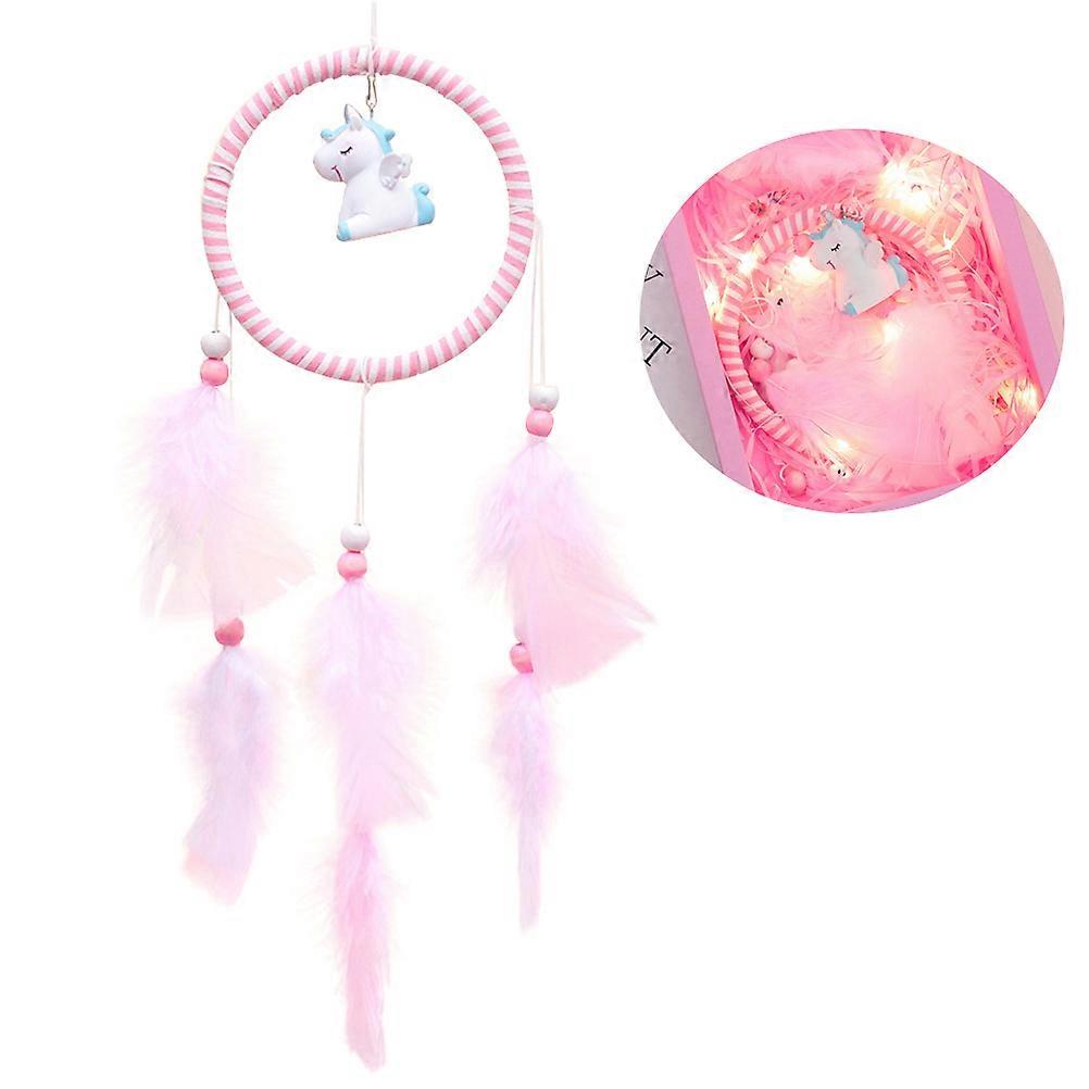 Unicorn Wind Chimes 3Pcs Glowing Hanging Bell For Entryways And Offices With Decorative Blue