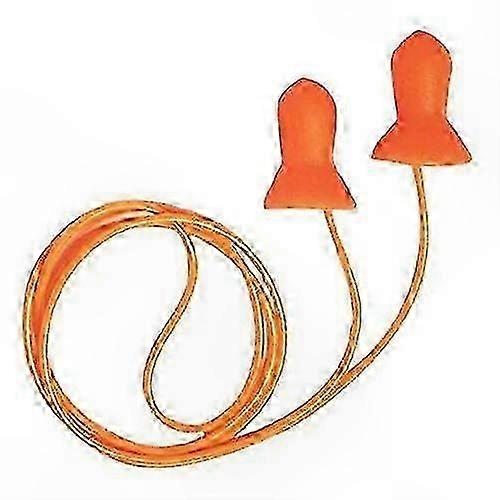 High NRR Reusable Corded Earplugs, Orange/Blue, 100 Pairs, Noise Reduction for Multiple Uses