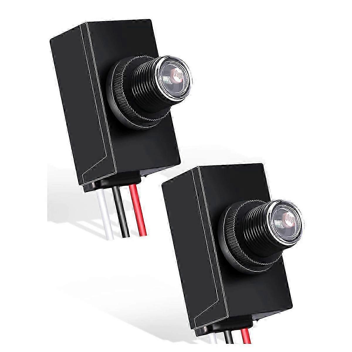 2 Pack Dusk to Dawn Sensor for Outdoor Lighting, 120-277V Photoelectric Switch Photocell Light Sensor