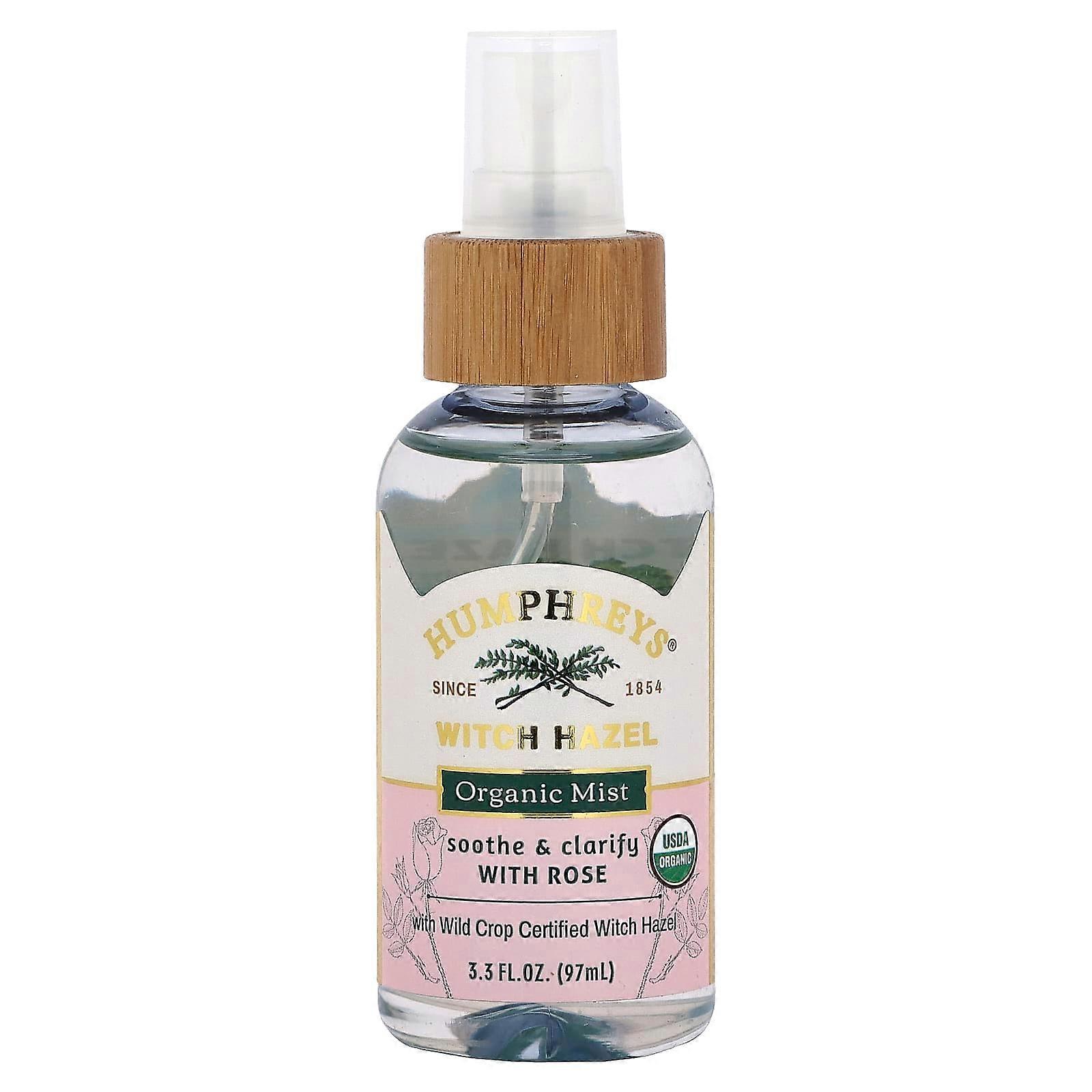 Witch Hazel, Organic Mist with Rose, 3.3 fl oz (97 ml)