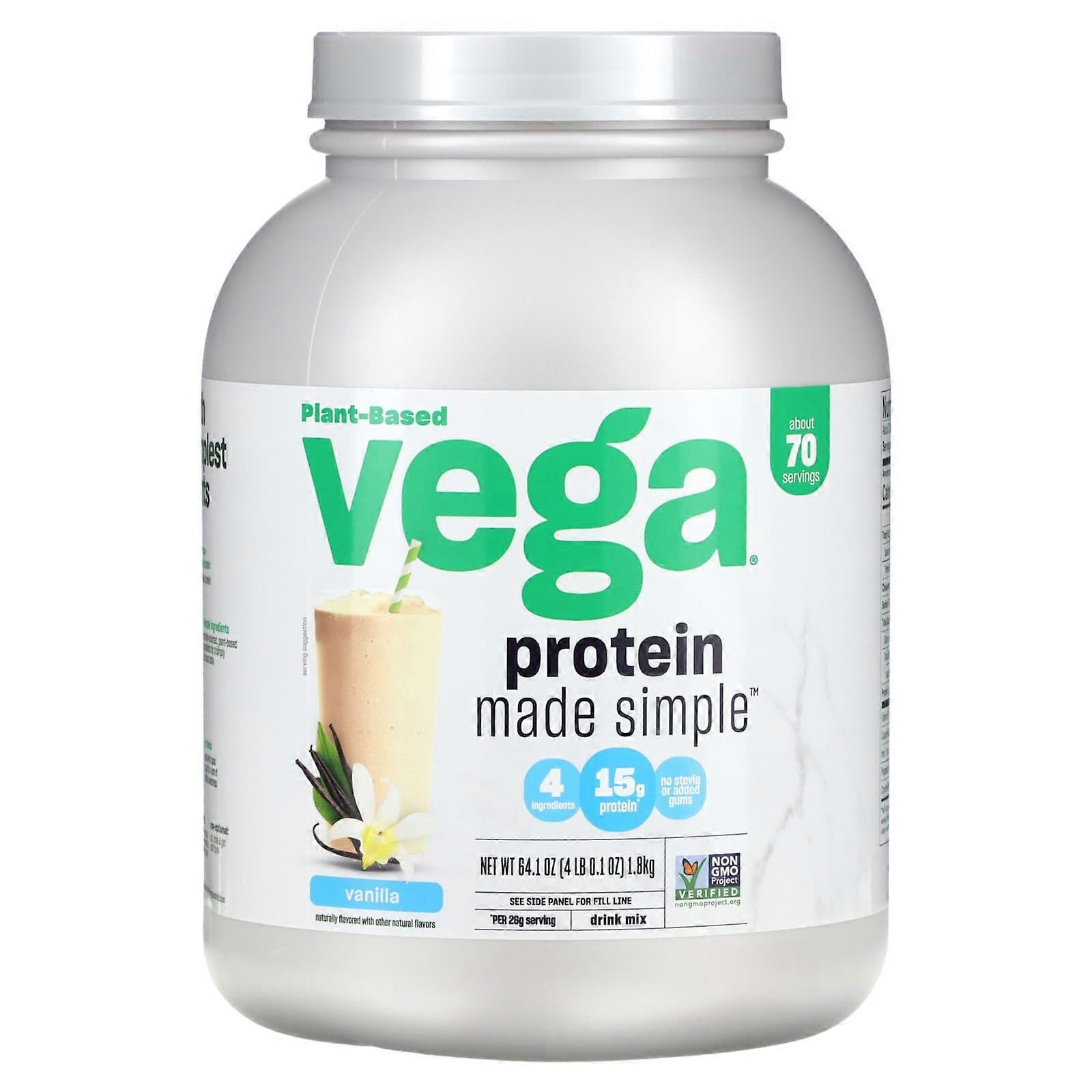 Plant-Based Protein Made Simple, Vanilla, 4 lbs (0.1 oz)