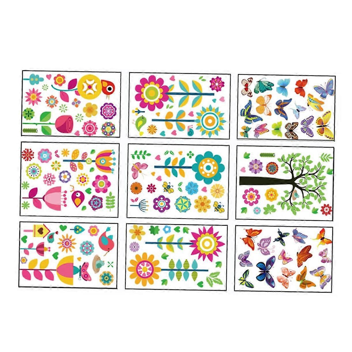 Easter Window Stickers Spring Decorative Window Decals Static Removable Cling For Boys And Girls