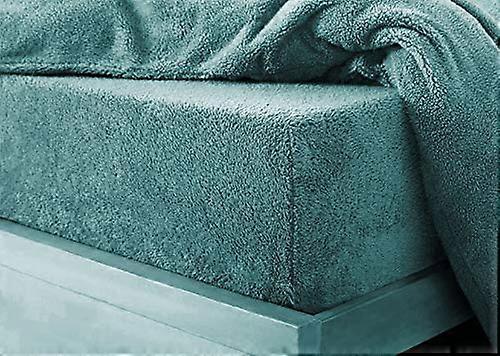 Fleece Extra Deep Fitted Sheet Teal Double 12Inch / 30Centimetre Pocket Depth Bed Linen