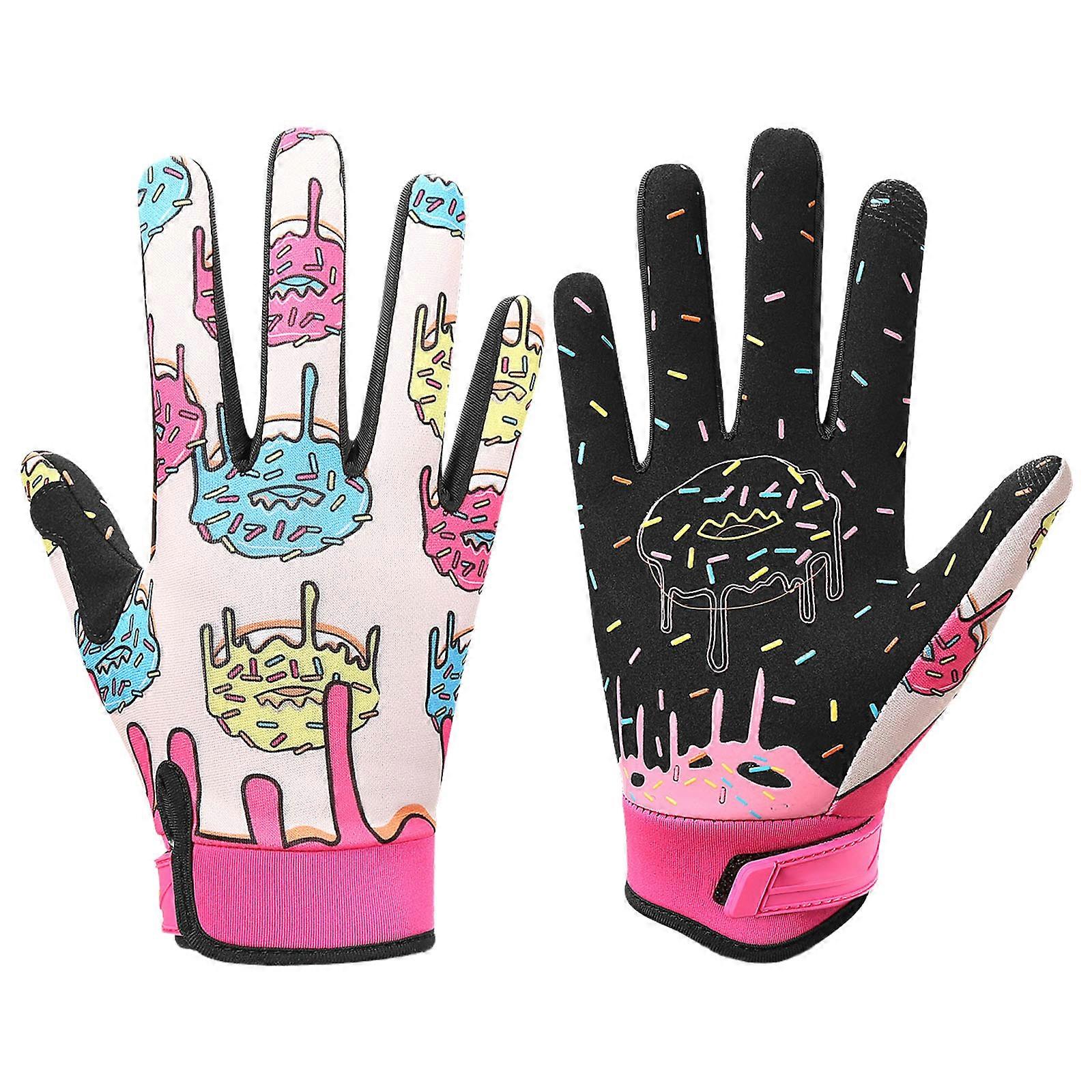 Light Bike Gloves With Nonslip Palm Grip Flexible Wrist Adjustment Mechanism Abrasion Resistant  Multiple Color  Donut Parent Child S Adult XL