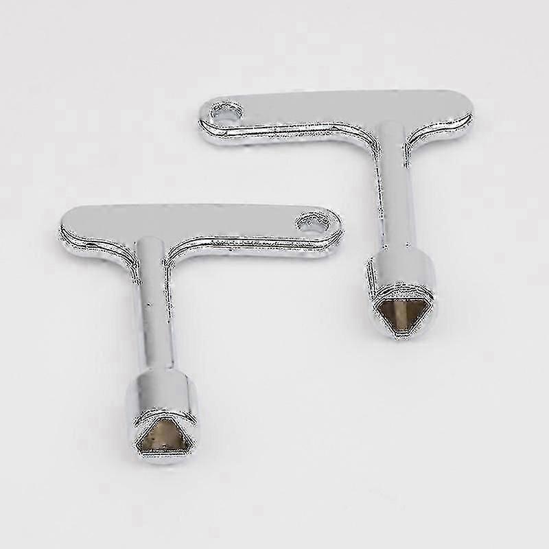 Triangle Key Utility Service Key Gas Electric Elevator Emergency Elevator Door Lock Key2pcs-silver