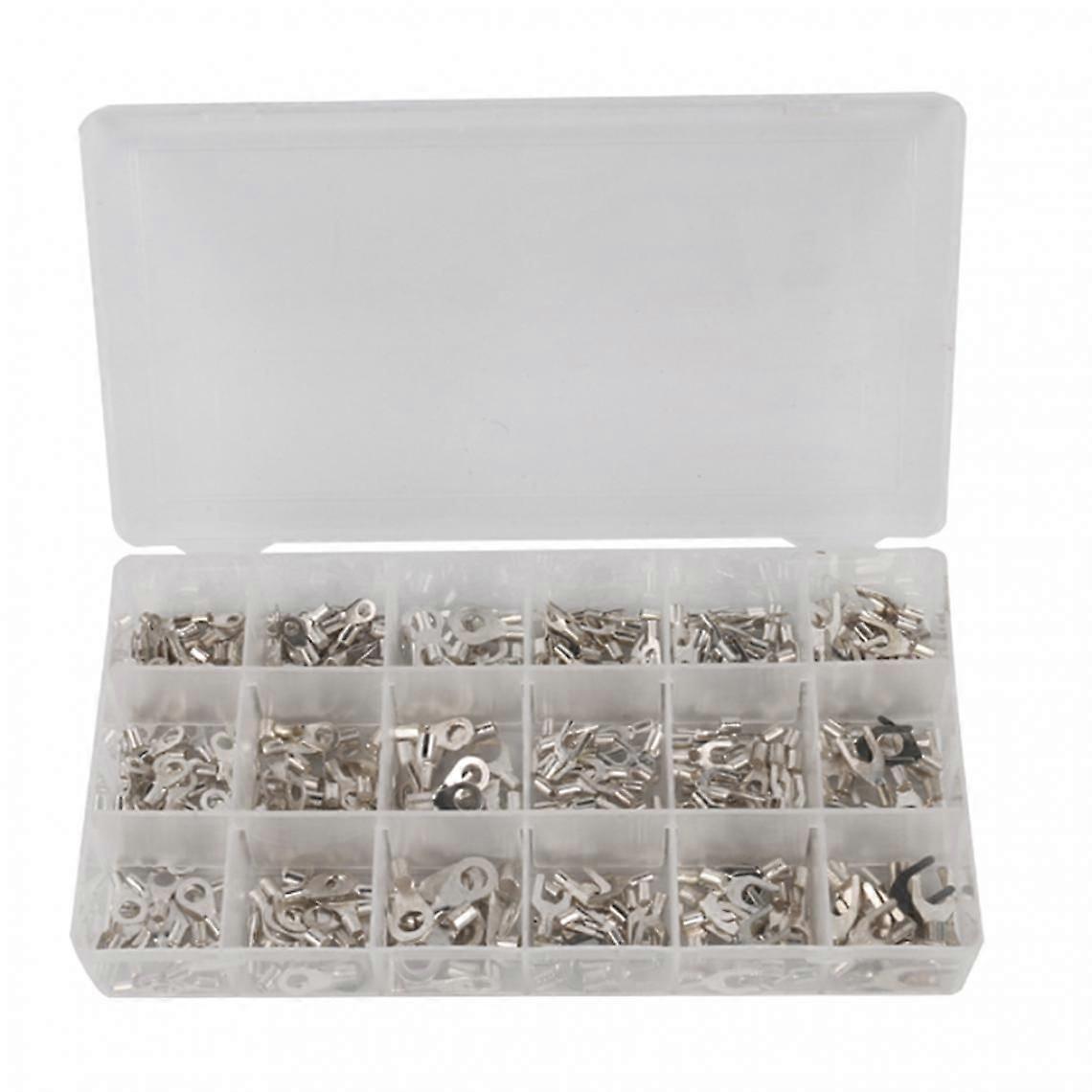 420 Pieces Cold Press Non-insulated Terminal Fork Fitting