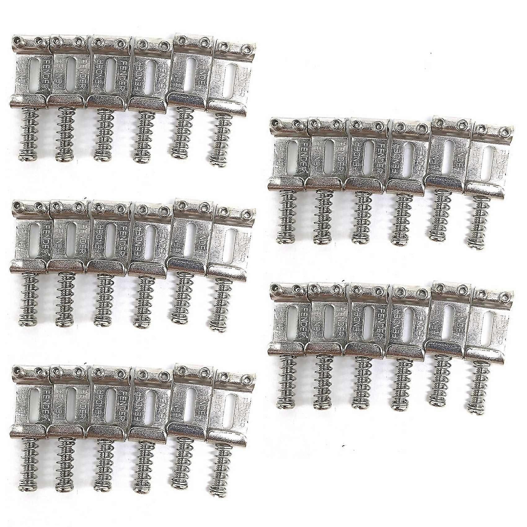 30 Roller Bridge Pull String Code Electric Guitar Saddle For Electric Guitar Accessories Silver