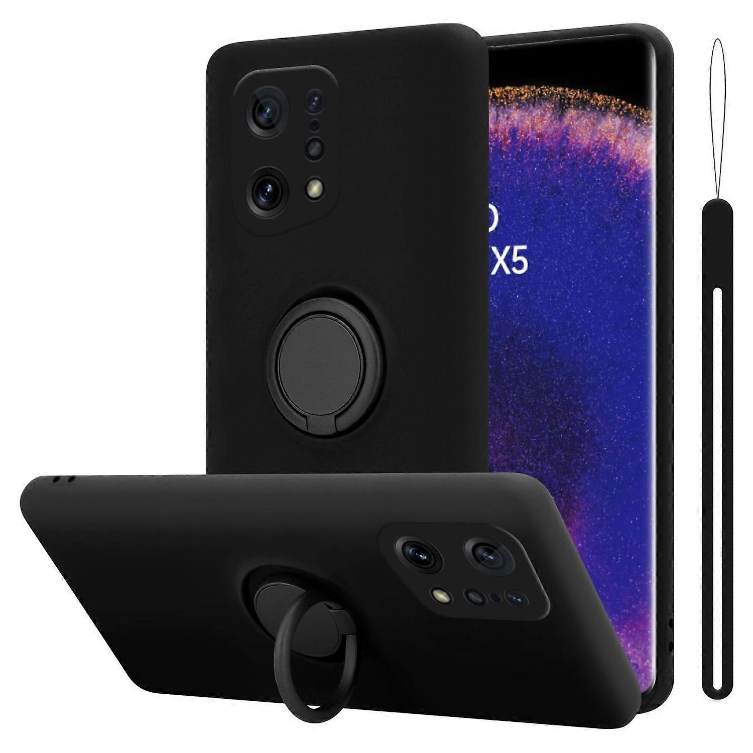 Oppo FIND X5 Protective Case TPU Case - Liquid Design with Ring