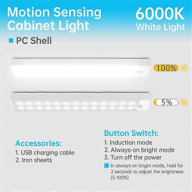 Rechargeable Lamp With Battery Motion Sensor Led Night Light Magnetic Wireless Wardrobe