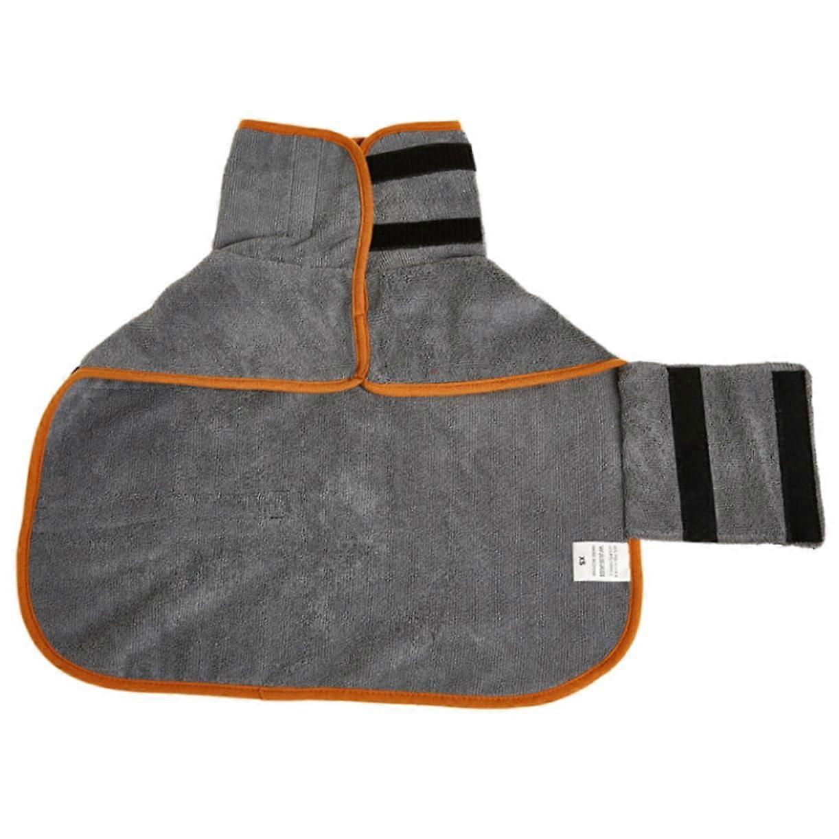 Pet Bathrobe Water Absorbent Dog Drying Towel Comfortable Breathable Grey Robe for Quick Drying After Bath or Swim