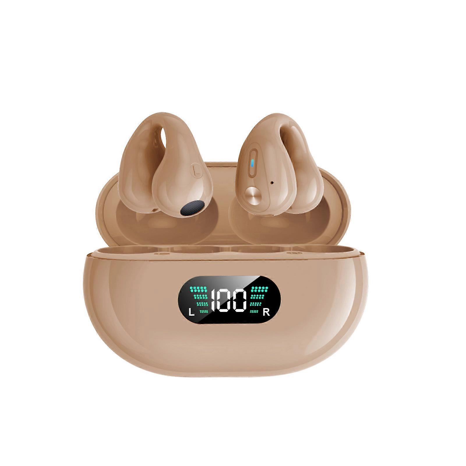 Wireless Clip On Earbuds Bluetooth 5.3 Open Ear Headphones For Android iPhone