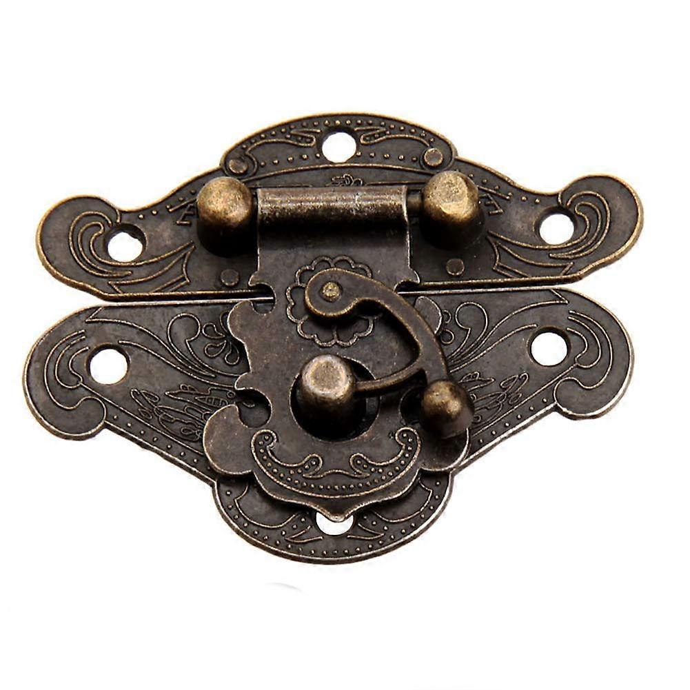 Antique Hooks Hasps 4 Pack Bronze Swing Locks Latch Closure With Screws For Suitcases Boxes 11/2 Length 11/8 Height