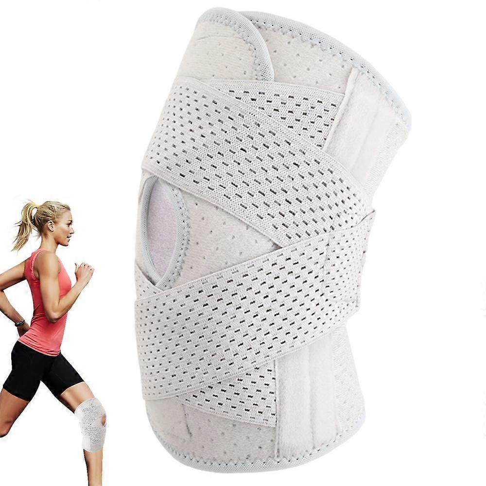 Hinged Knee Brace Adjustable Breathable Knee Compression Sleeve Wrap Non-Slip Knee Stabilizer Open Patella Support For Working