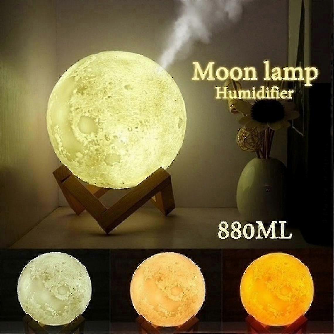Moonlight Humidifier - Tabletop Aromatherapy Diffuser Led Moonlight With Cool Mist Humidifier Function Adjustable Brightness And Mist Mode(white) 2025