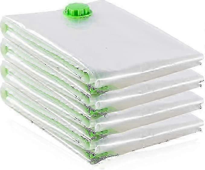 4 عبوات أكياس تخزين فراغ XL للملابس والفراش ، أكياس ضغط موفر للمساحة مقاس 120 × 100 سم