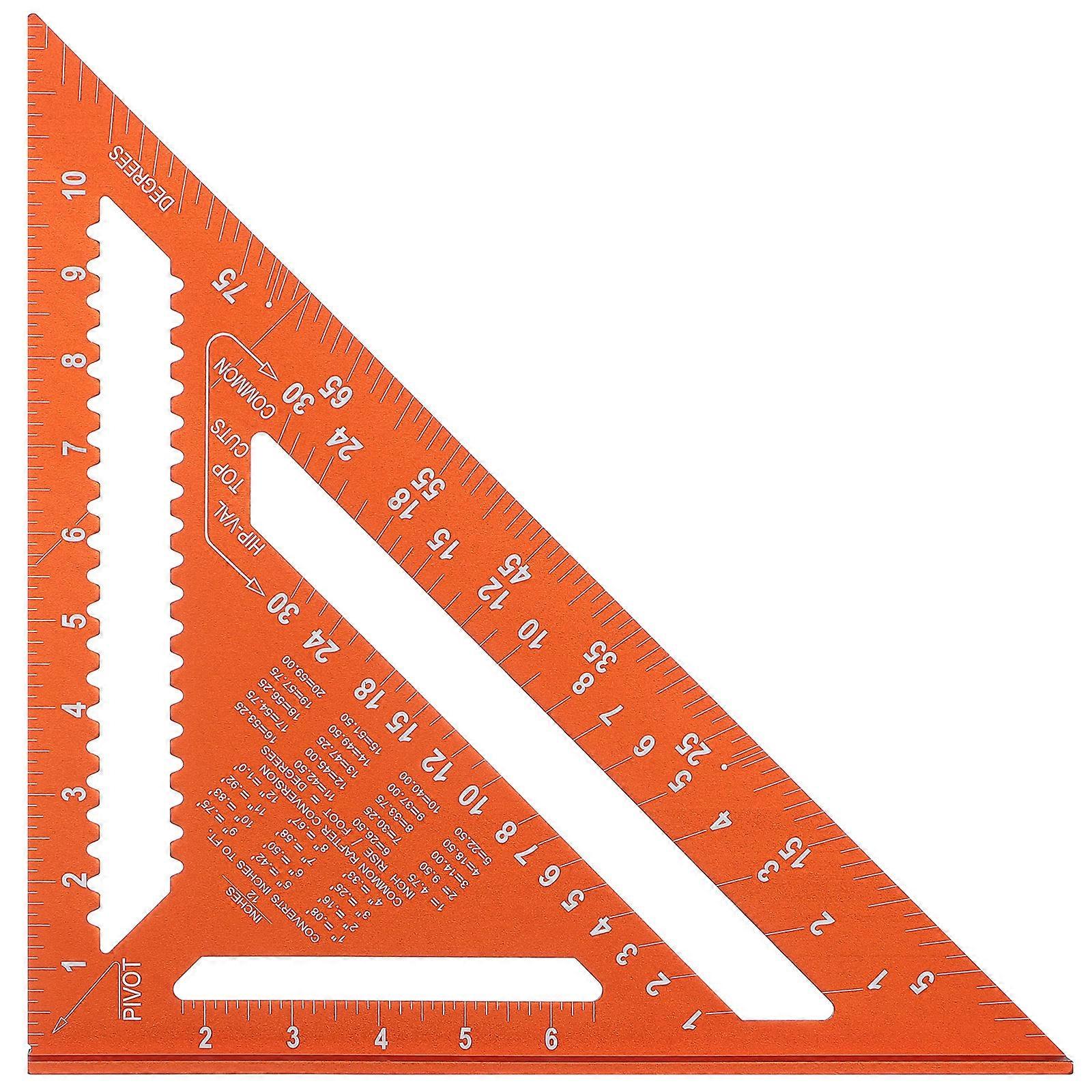 Woodworking Triangle Ruler Carpenter Square Aluminum Alloy Measuring Tool
