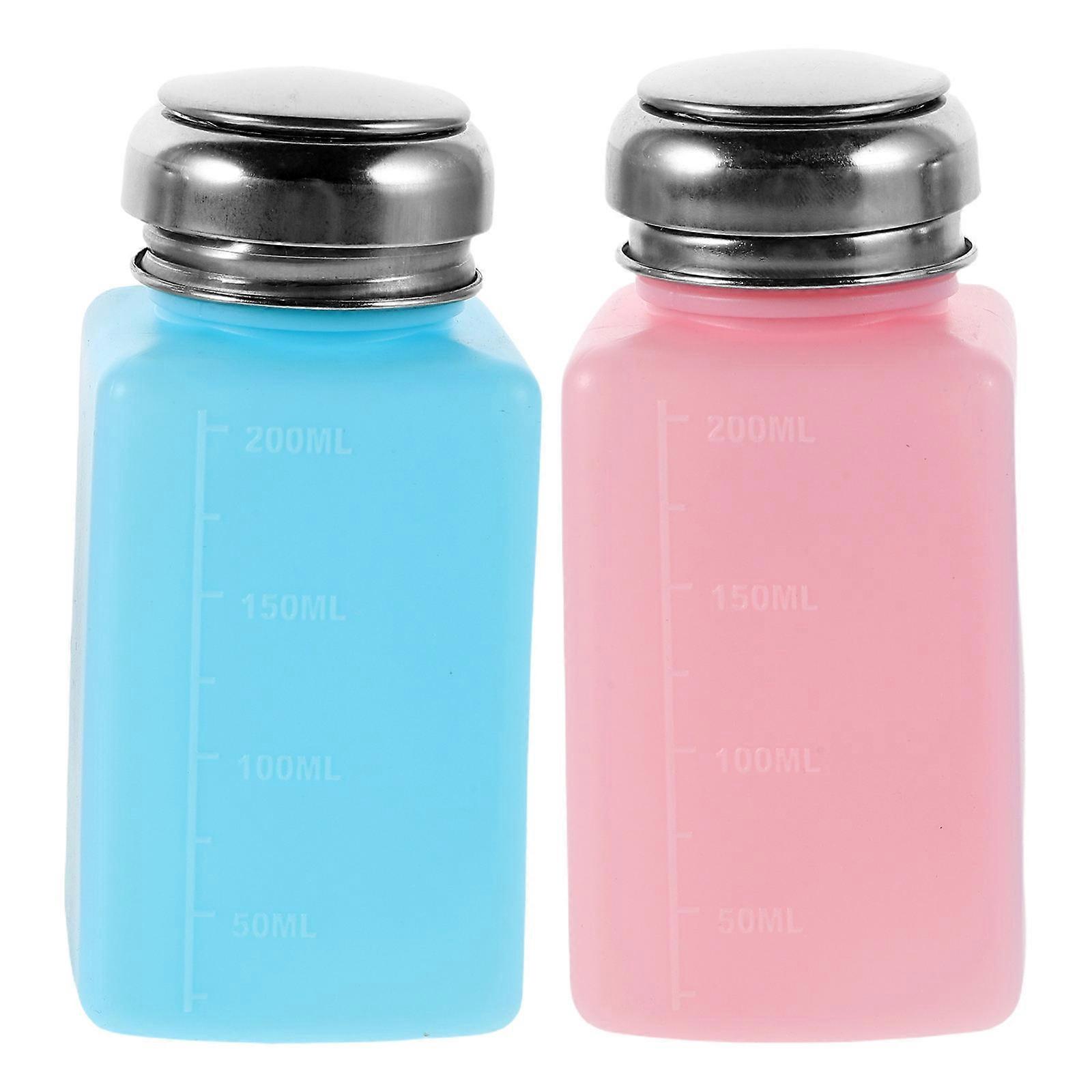 Empty Push Down Dispenser 2Pcs Alcohol Pump Bottle For Industrial Alcohol Container 200ml Elegant Design Effective Functionality