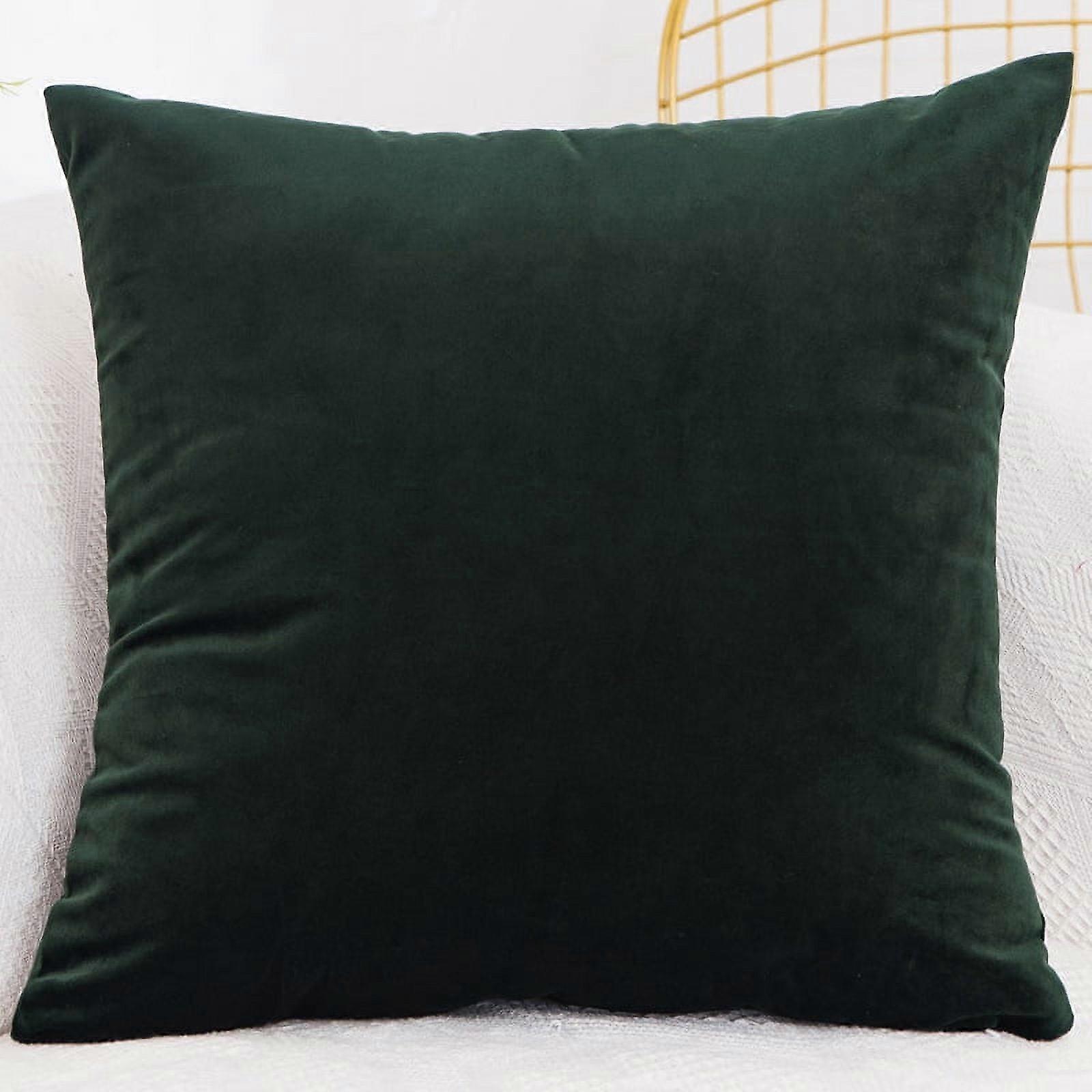 Housse de coussin décorative carrée en velours Cterwk, 40 x 40 cm