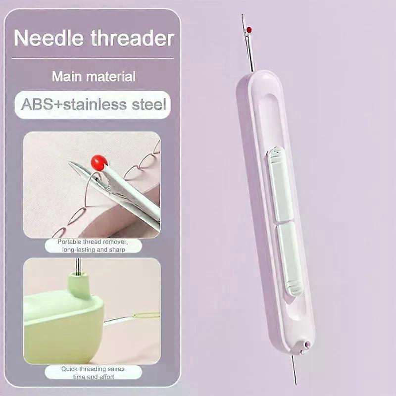 2-in-1 Sewing Repair Tool – Manual Needle Threader with Point Insertion & Stitch Ripper (Multi-Functional Hand Stitching Kit)