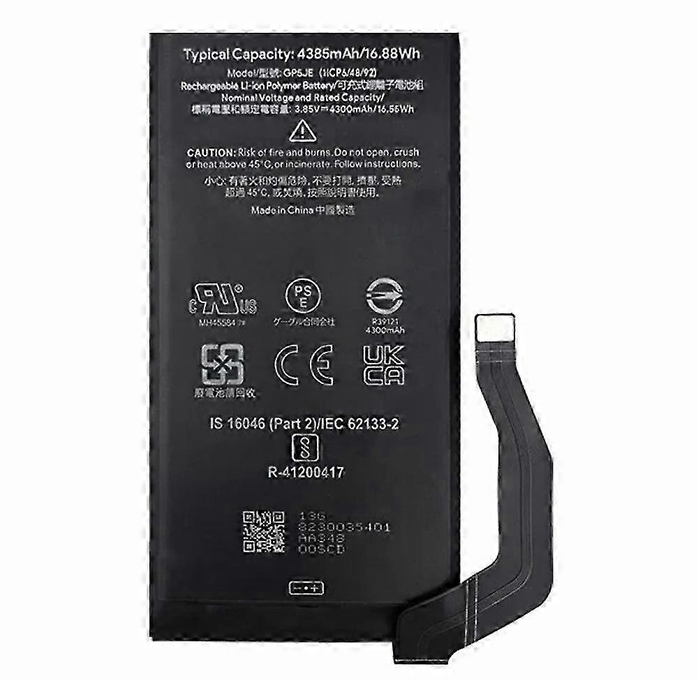 For Google Pixel 7a 3.85V 4300mAh Li Polymer Battery Assembly Part (Without Logo) (Encode: GP5JE)