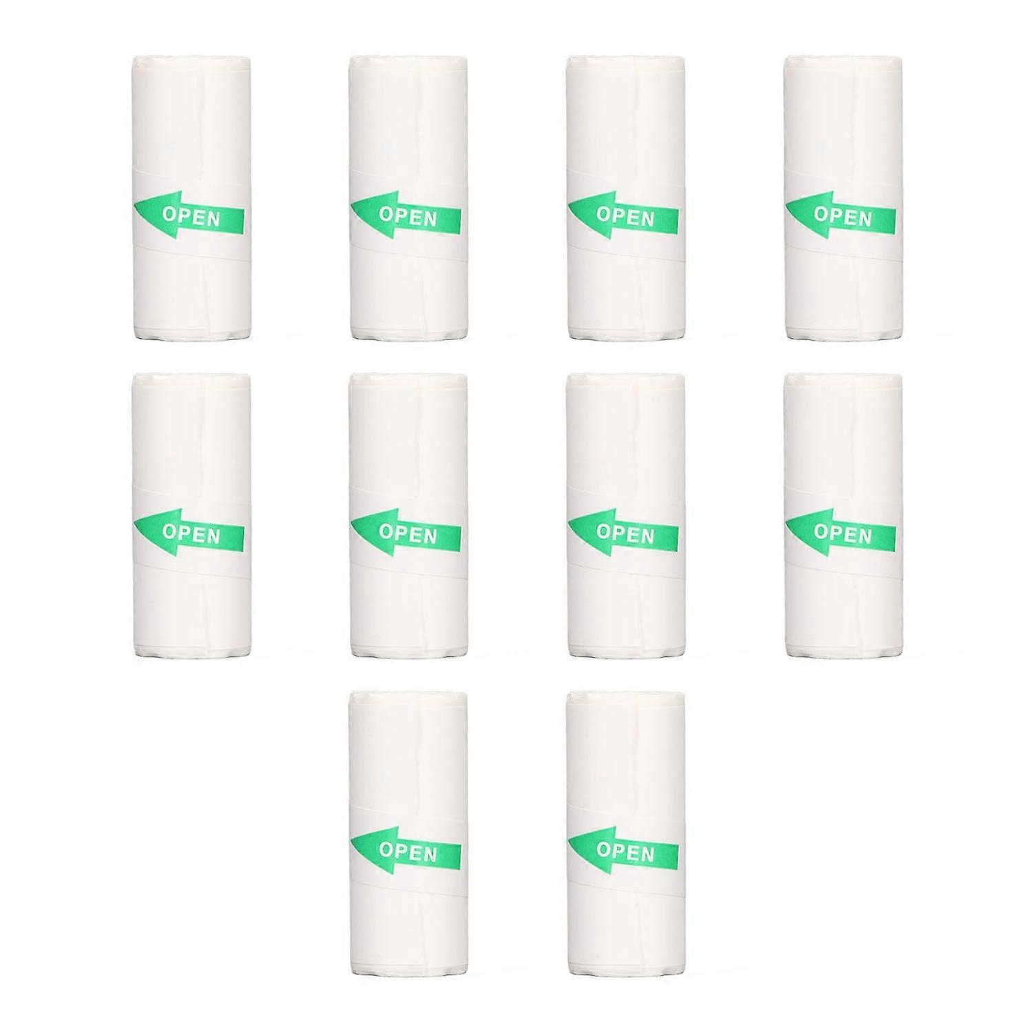 10 Roll Thermal Printer Paper Portable Thermal Self Adhesive Mini Printing Paper for Label Wrong Que
