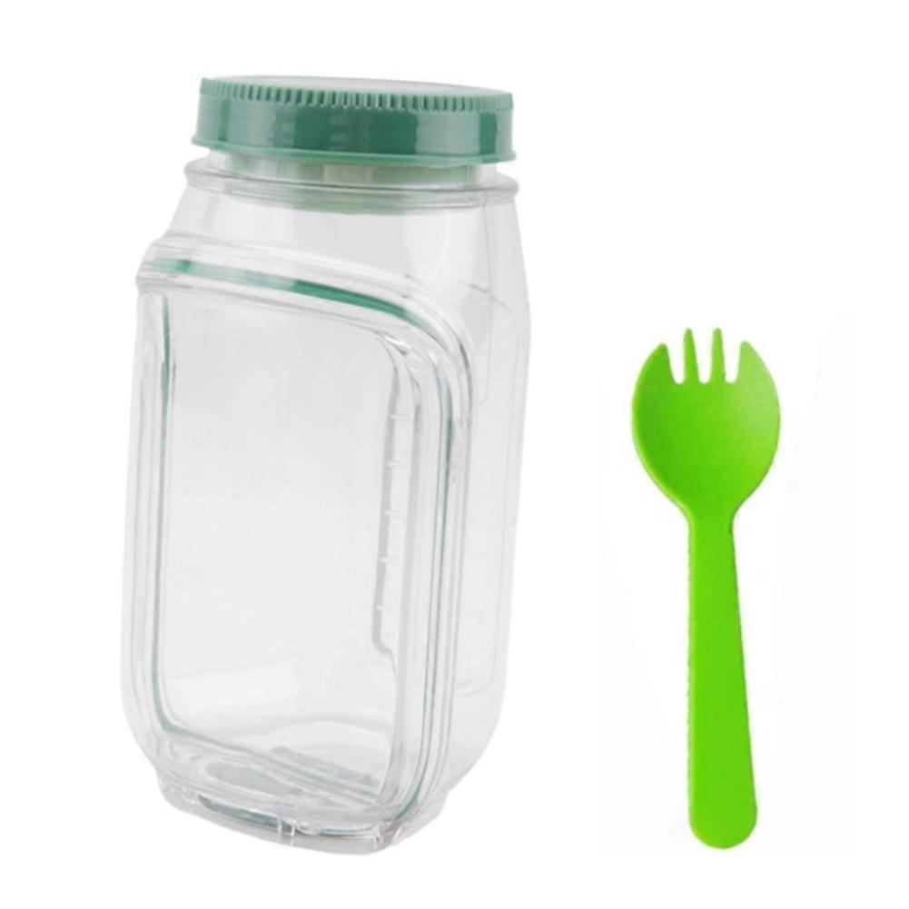 Salad Pod Mason Jar Side Open - Leakproof Dressing Container,Reusable Salad Jar with Side Opening & Salad Container