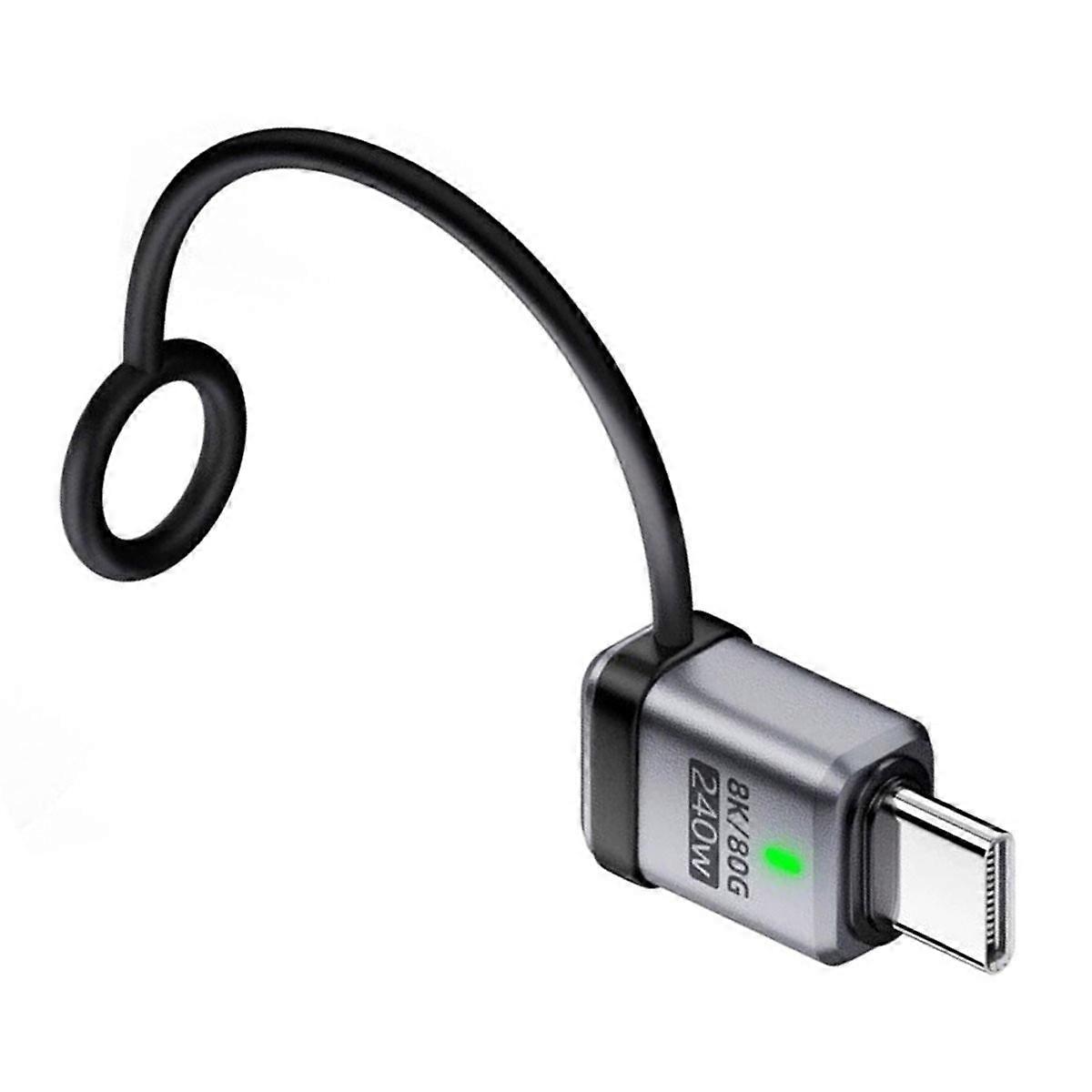 240W Metal USB Type C Adapter 80Gbps OTG 8K Video Led Indicator Anti Loss Fast Charging USBC Convert