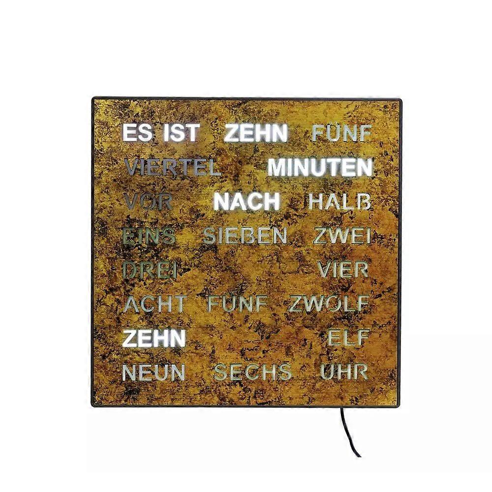 AMS - 1243 - Wall/Table Clock - Quartz - Word Clock - 28x28cm