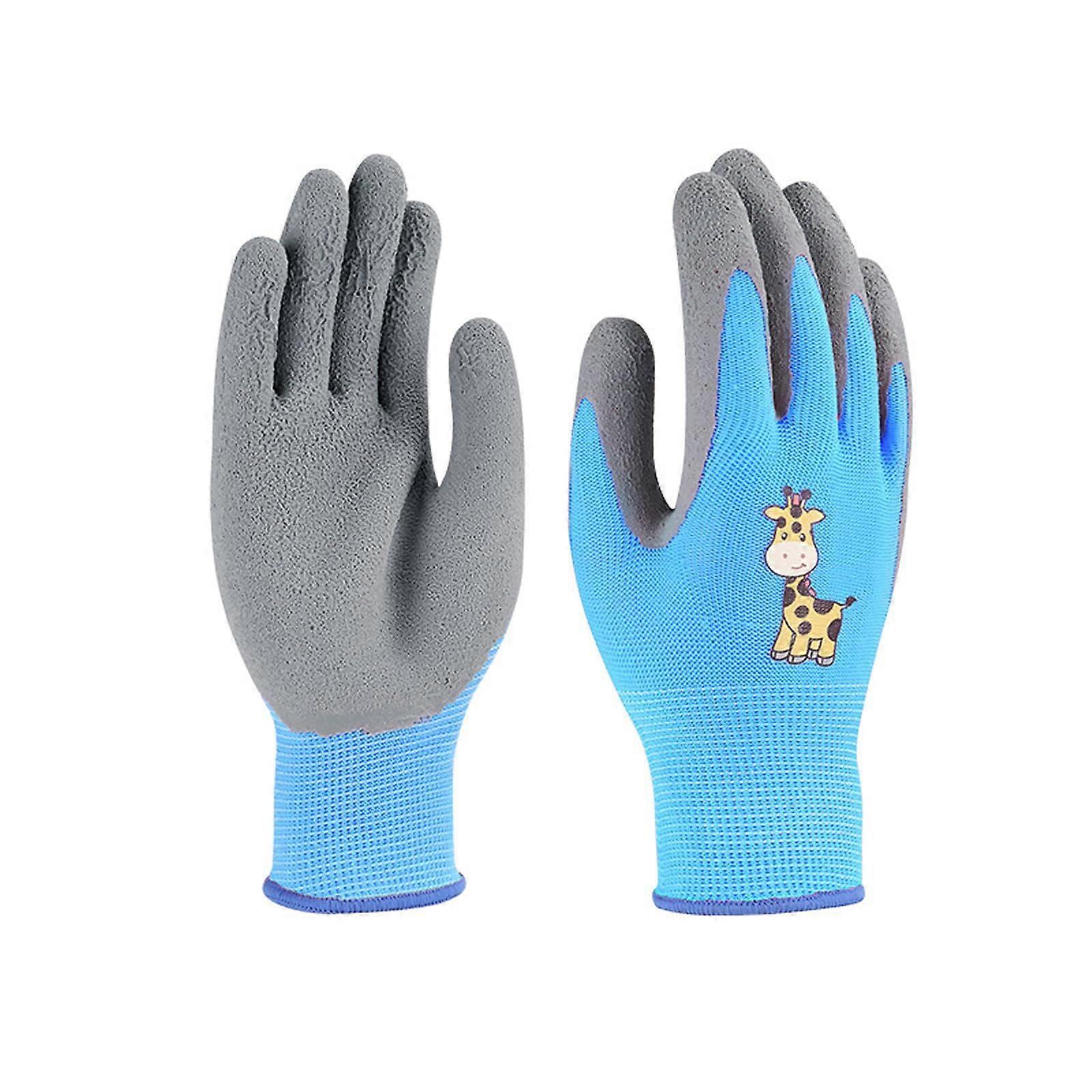 Shell Collecting Gloves Puncture Resistant for Kids Crab Hunting and Seashell Grabbing Blue Medium