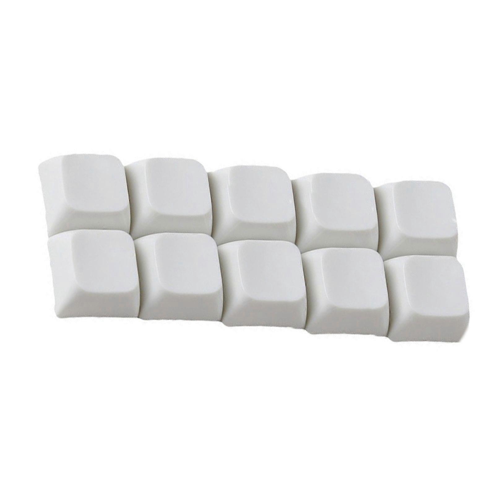 10PCS Resin Keycaps Smooth Glaze Evenly CherryProfile Keyboard Keycap Set for Gaming Mechianal Keyboard Multicolor