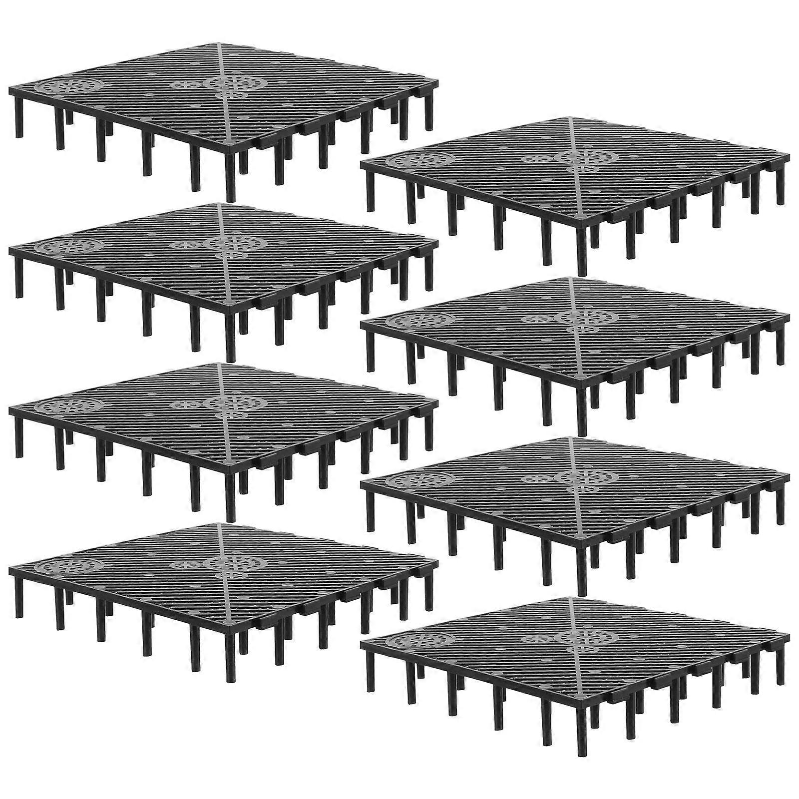 20pcs Fish Tank Bottom Filter Plate PVC Splicing Combination Clapboard Bottom Filter (Black)