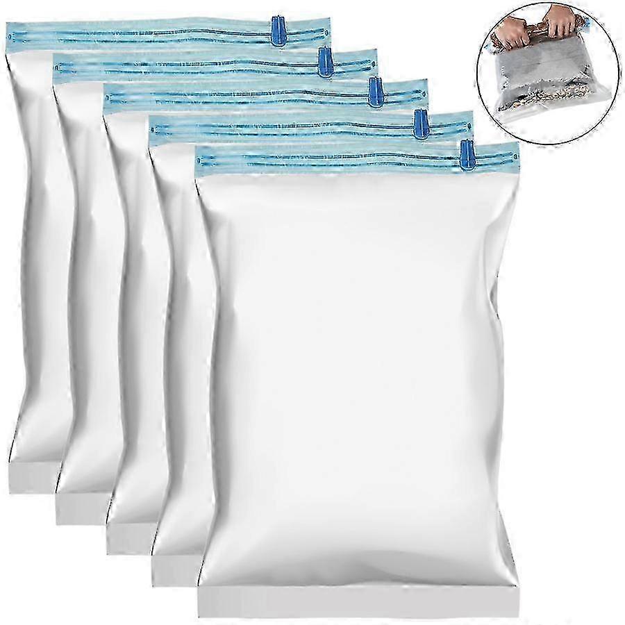 Travel Roll-Up Compression Storage Bags 35x50cm 5-Pack PE+PET