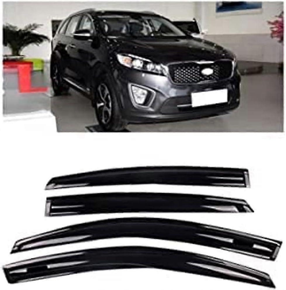 4pcs Car Wind Deflectors for KIA Sorento 2016, Side Window Visor Sun Rain Guard Windproof Set