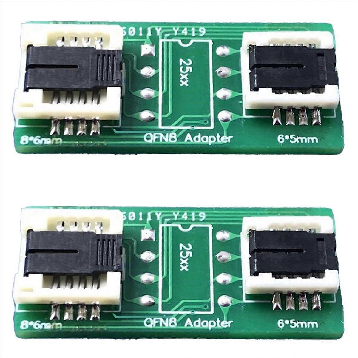 2X QFN8 /WSON8/MLF8/MLP8/DFN8 to DIP8 Two-in-One Socket/Adapter for Both 6x5MM and 8x6MM Chips SMT B