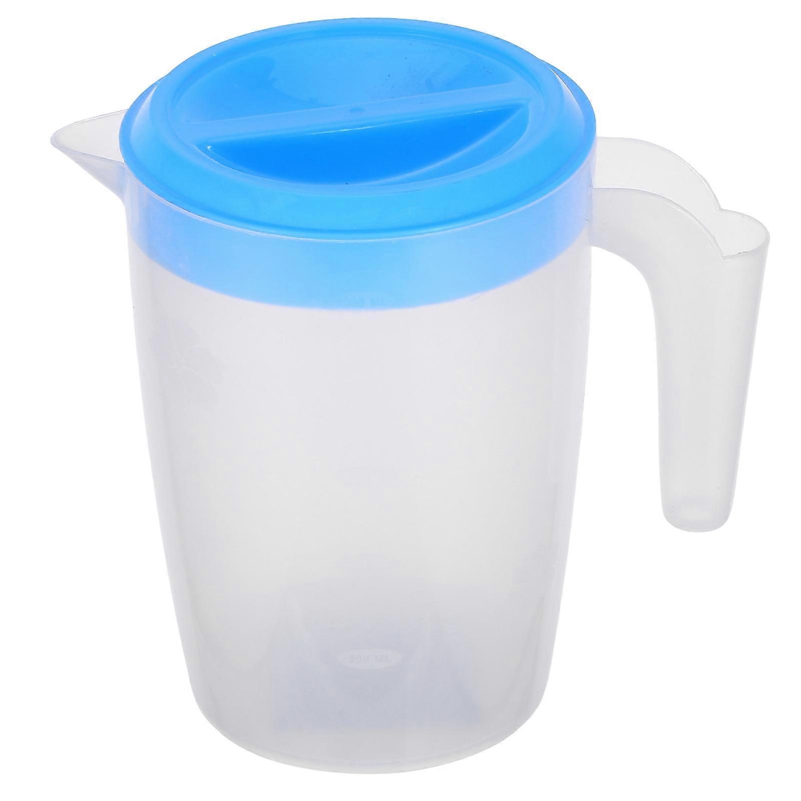 Blue Lid Water Pitcher for Drinking Use Portable Reusable Jug 1L